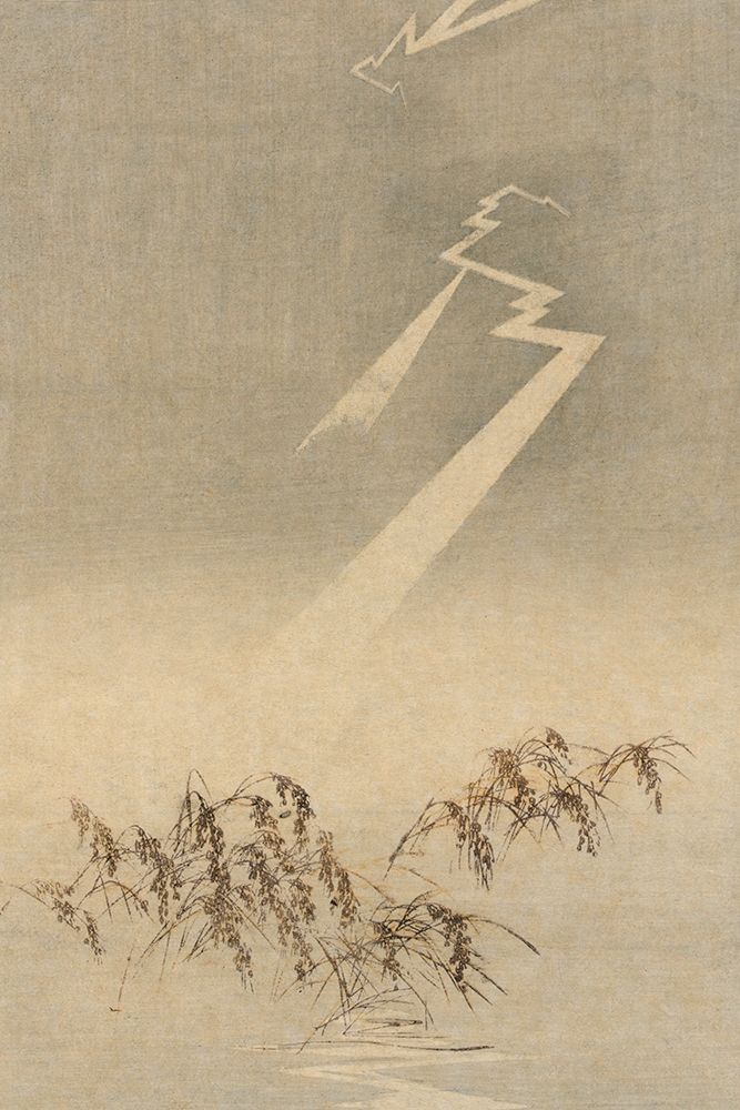 Thunder and lightning over rice grain, 1900 art print by Unknown for $57.95 CAD