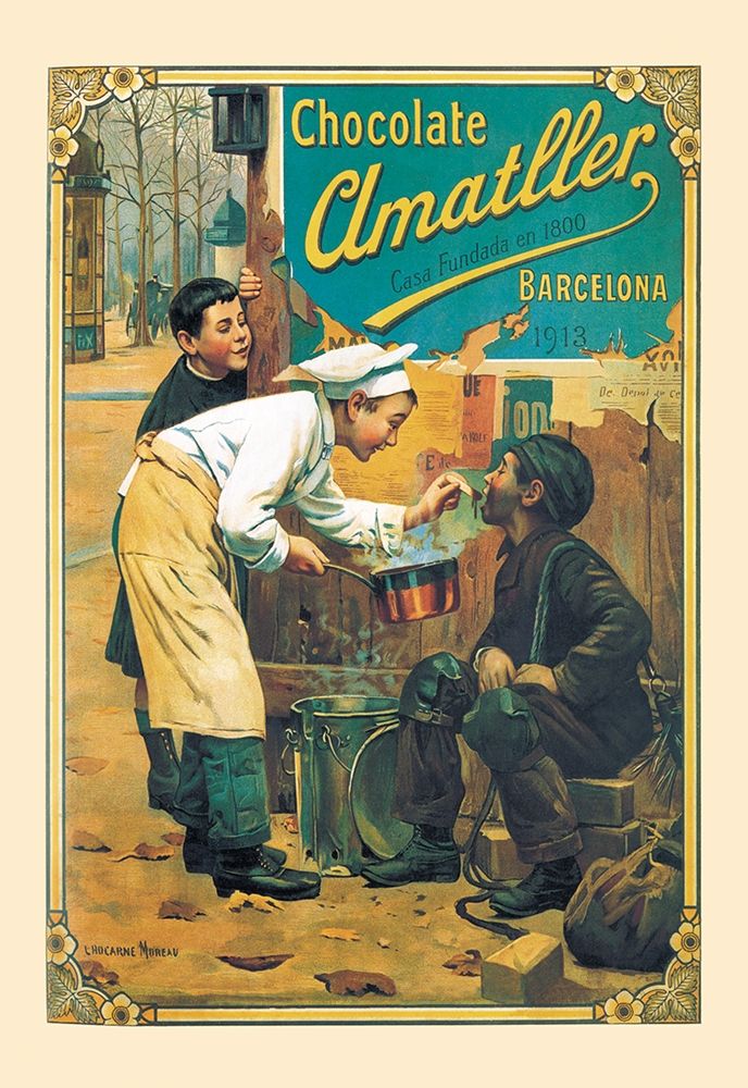 Chocolate Amatller, 1913 art print by Unknown for $57.95 CAD