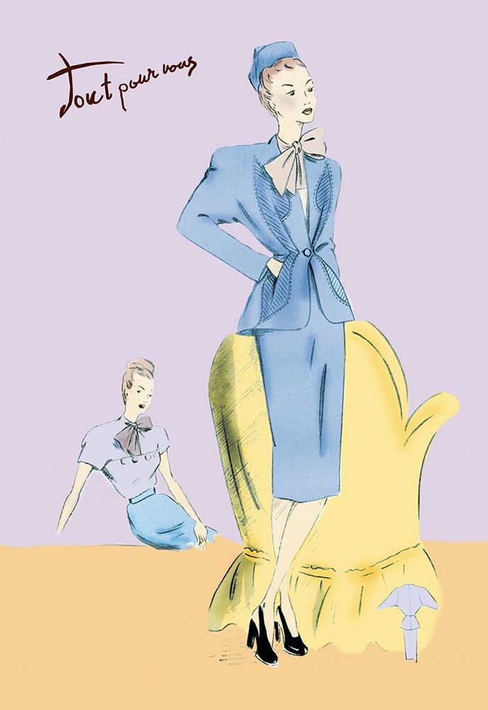 Daytime Suit in Blue, 1947 art print by Unknown for $57.95 CAD