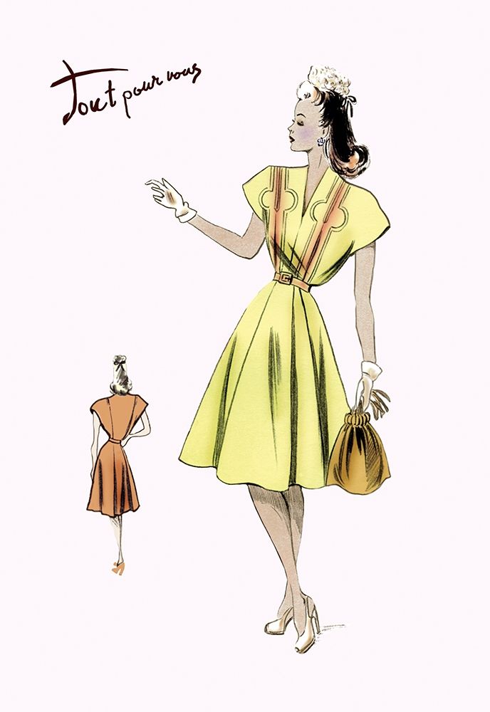 Spring Dress and Bag, 1947 art print by Unknown for $57.95 CAD