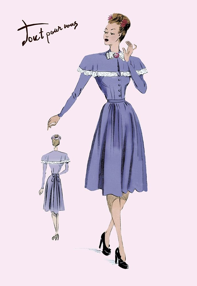 Country Style Dress, 1947 art print by Unknown for $57.95 CAD
