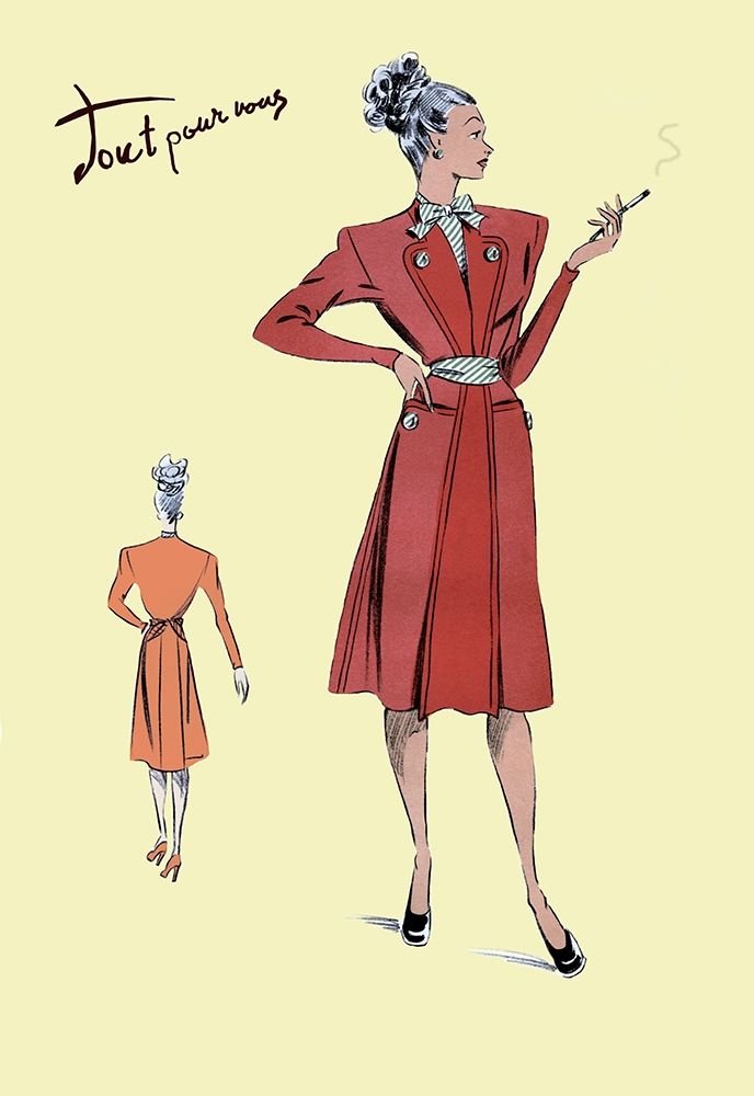 Jacket Dress, 1947 art print by Unknown for $57.95 CAD