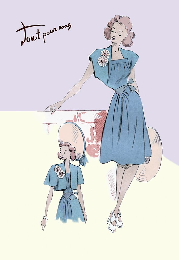 Spring Dress with Flowers, 1947 art print by Unknown for $57.95 CAD
