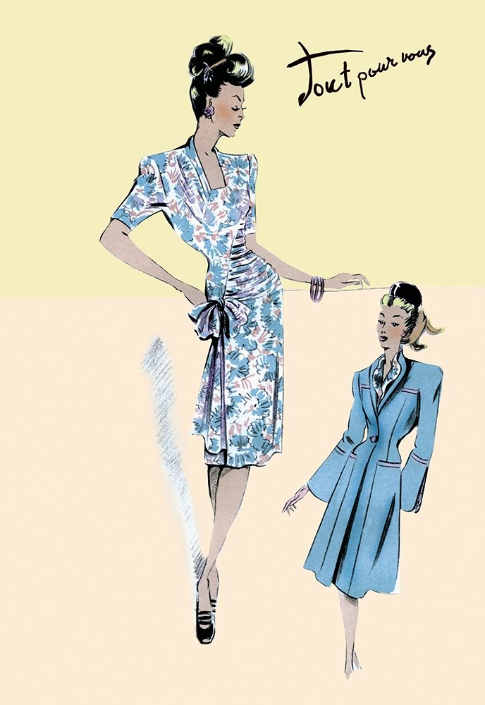 Flower Dress with Jacket, 1947 art print by Unknown for $57.95 CAD