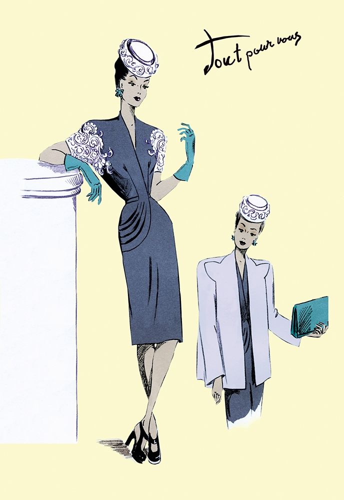 Classy Evening Wear, 1947 art print by Unknown for $57.95 CAD