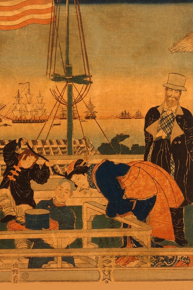 Foreign mercantile house in Yokohama (Yokohama ijin shokan no zu) #1, 1861 art print by Sadahide Utagawa for $57.95 CAD