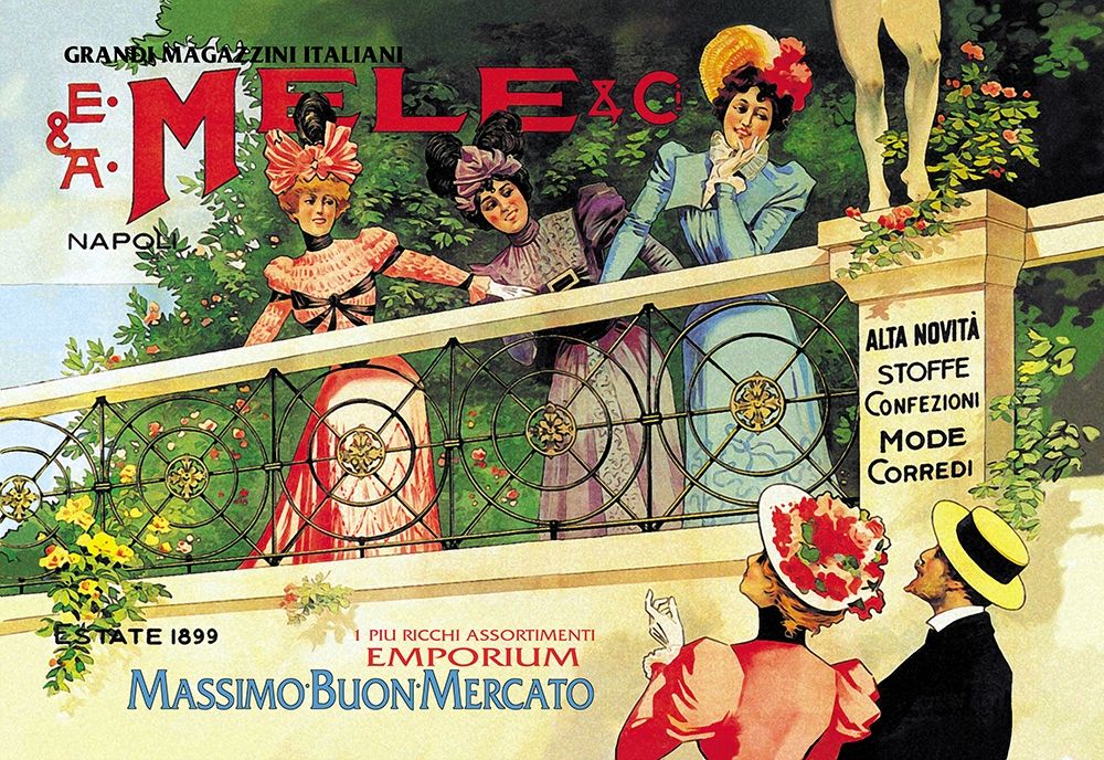 The Great Italian Store and Emporium, E. A. Mele, 1898 art print by Aleardo Villa for $57.95 CAD