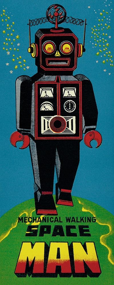 Mechanical Walking Spaceman art print by Retrobot for $57.95 CAD