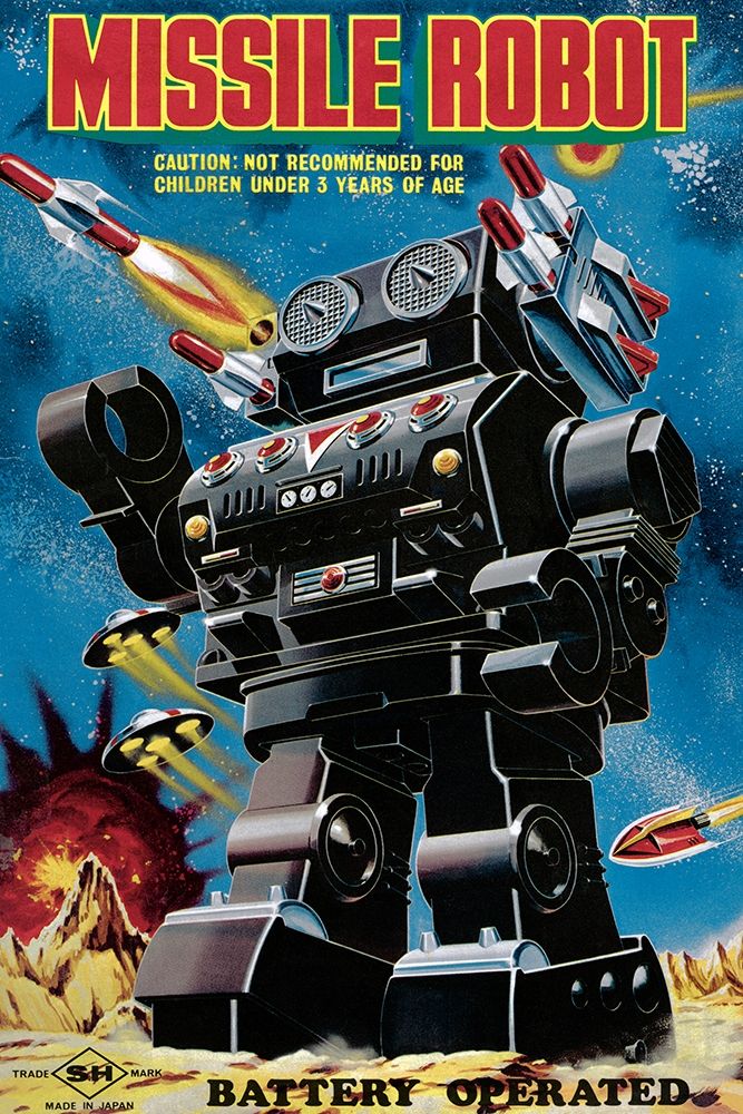 Missile Robot art print by Retrobot for $57.95 CAD