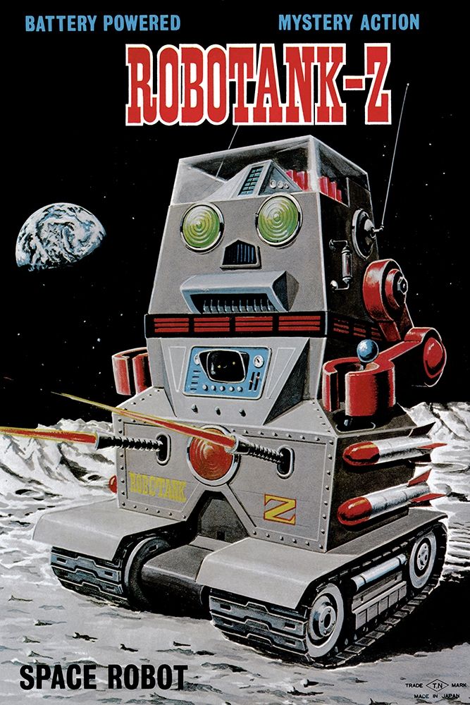 Robotank-Z Space Robot art print by Retrobot for $57.95 CAD