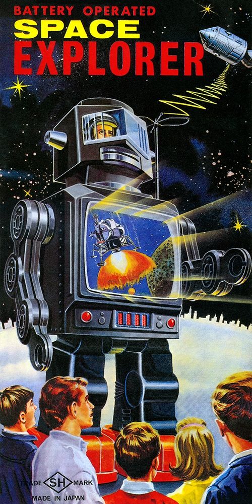 Battery Operated Space Explorer art print by Retrobot for $57.95 CAD