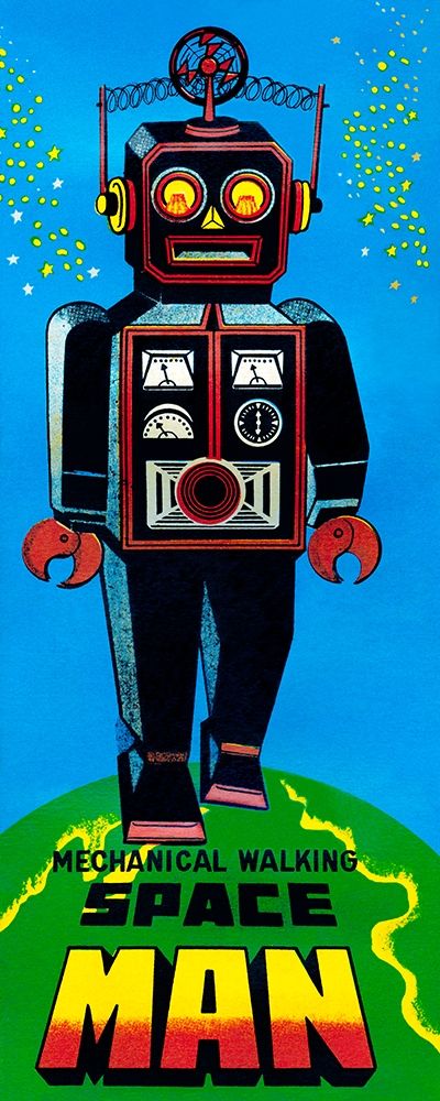 Mechanical Walking Space Man art print by Retrobot for $57.95 CAD