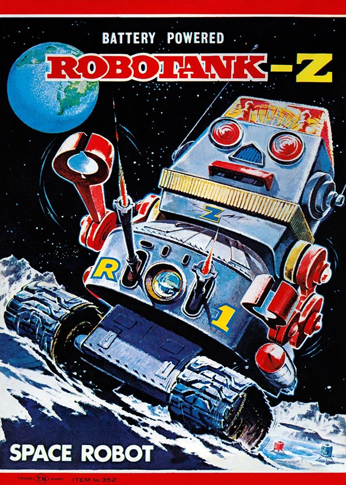 Robotank-Z Space Robot art print by Retrobot for $57.95 CAD