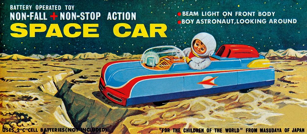 Space Car art print by Retrobot for $57.95 CAD