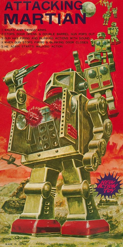 Attacking Martian art print by Retrobot for $57.95 CAD