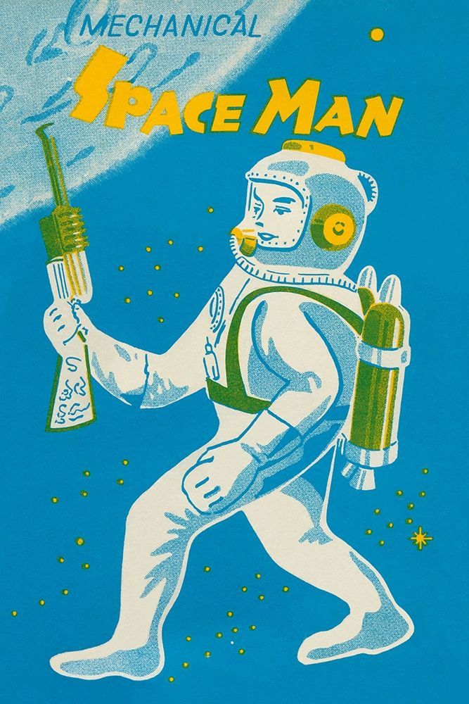 Mechanical Space Man art print by Retrobot for $57.95 CAD
