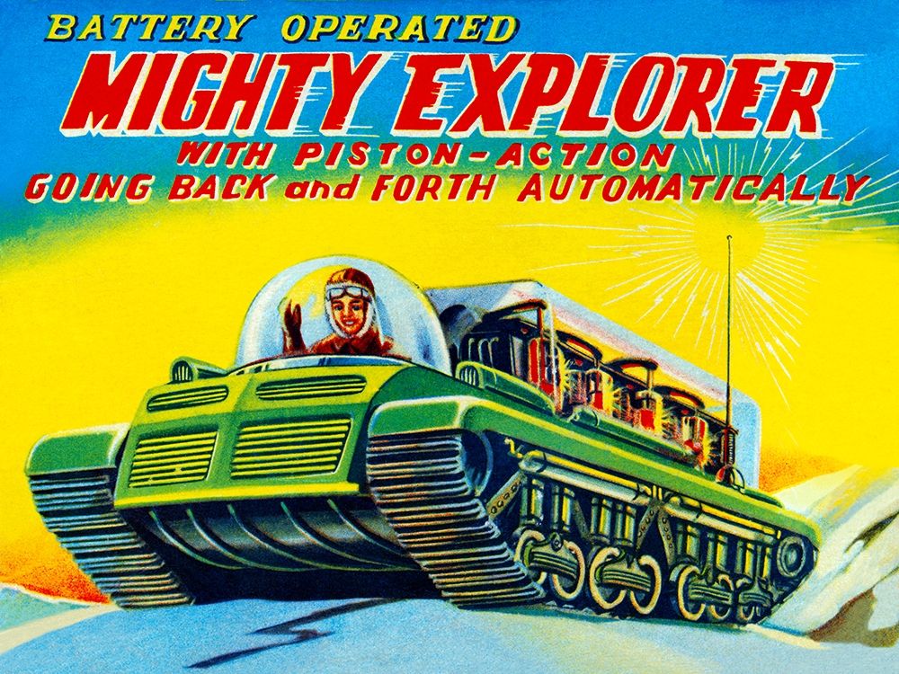 Mighty Explorer with Piston Action art print by Retrobot for $57.95 CAD