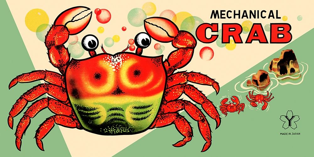 Mechanical Crab art print by Retrobot for $57.95 CAD