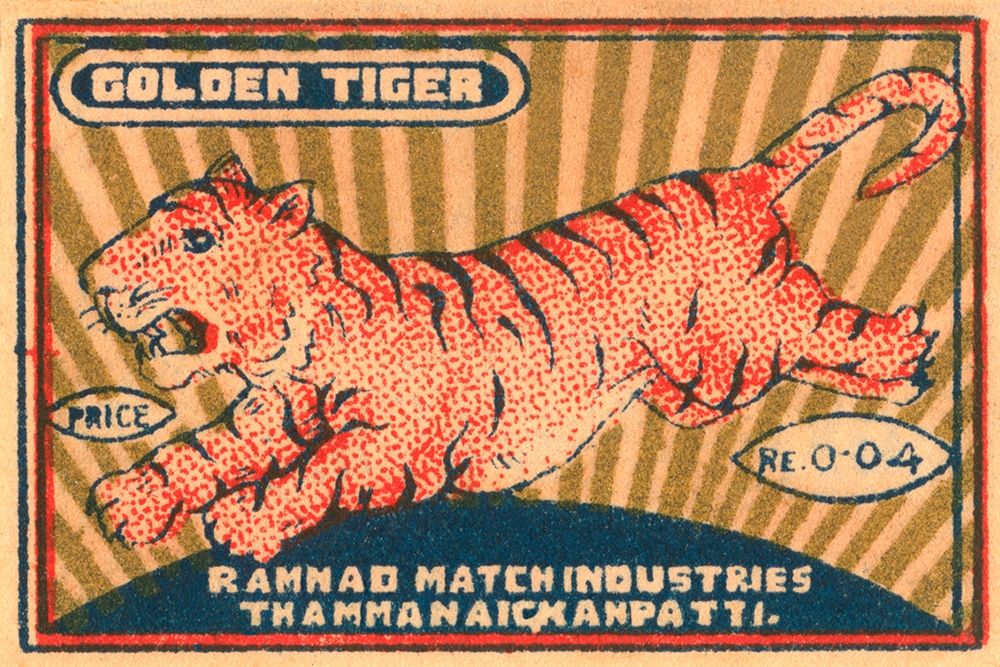 Golden Tiger art print by Unknown for $57.95 CAD