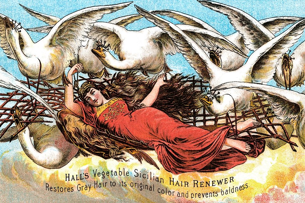 Halls Vegetable Sicillian Hair Renewer art print by Advertisement for $57.95 CAD