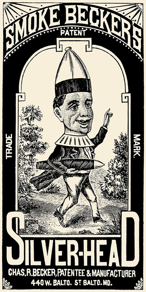 Smoke Beckers Silver-Head art print by Vintage Booze Labels for $57.95 CAD