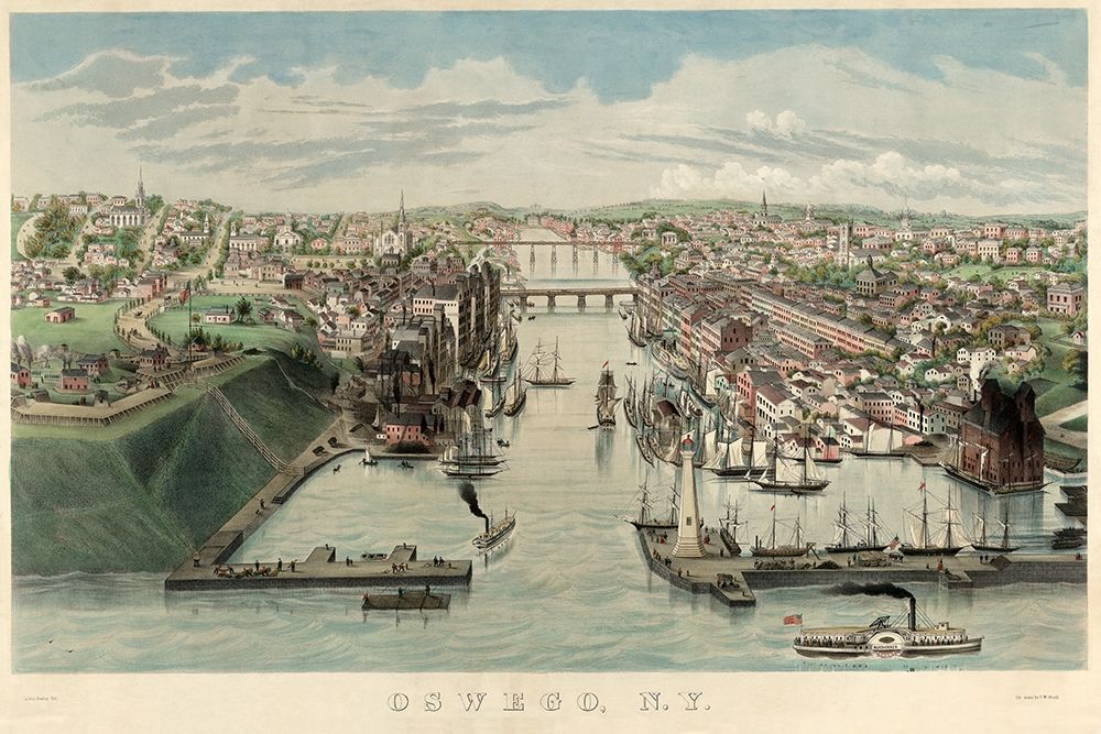 Oswego New York Harbor art print by Unknown for $57.95 CAD