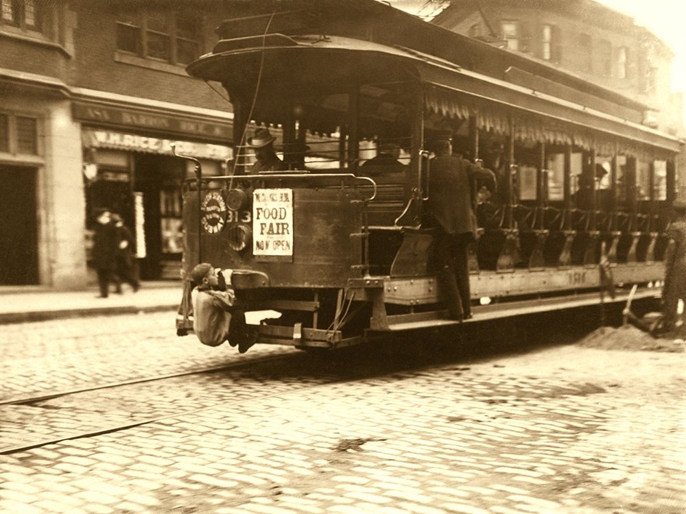 Flipping Cars. Location: Boston, Massachusetts. art print by Unknown for $57.95 CAD