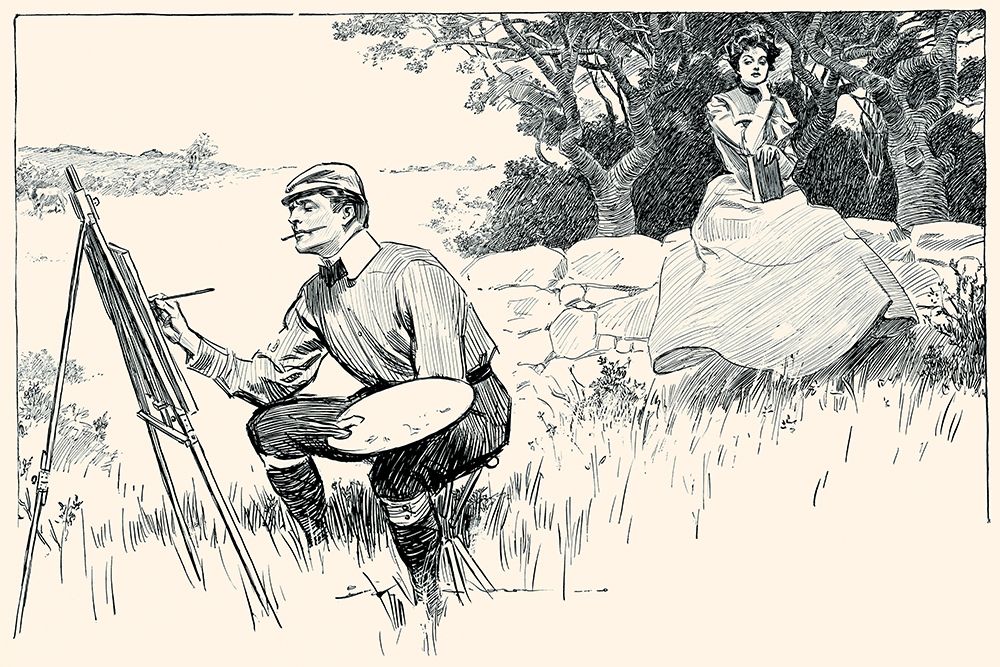 Wasting Time art print by Charles Dana Gibson for $57.95 CAD