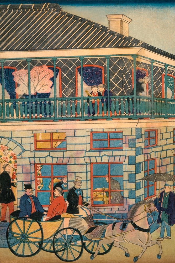 Foreign business district in Yokohama #3 art print by Utagawa Hiroshige for $57.95 CAD