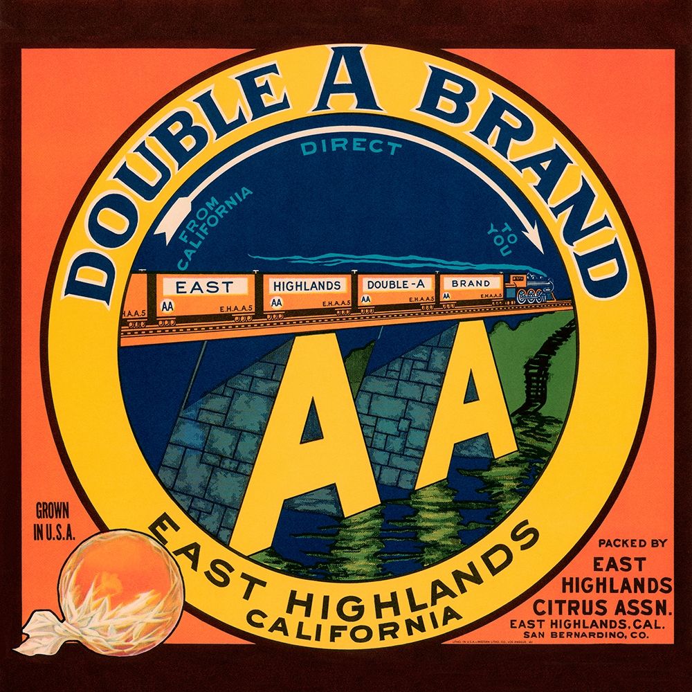 Double A Brand Oranges art print by Western Litho. for $57.95 CAD