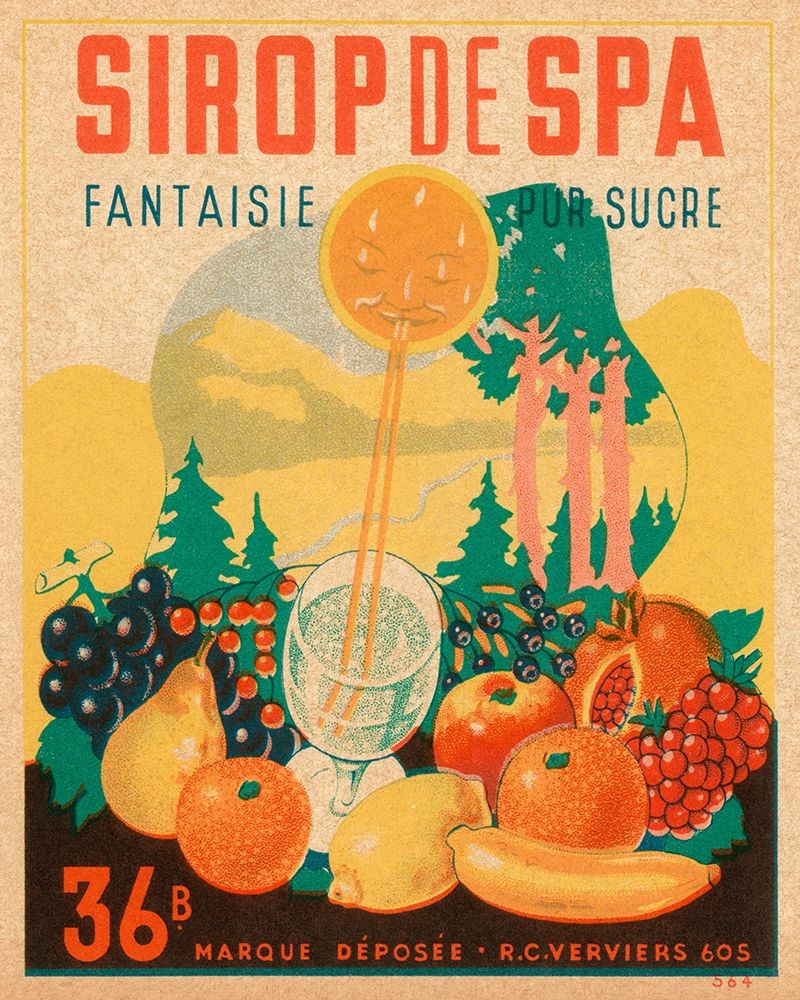 Sirop de Spa art print by Vintage Booze Labels for $57.95 CAD