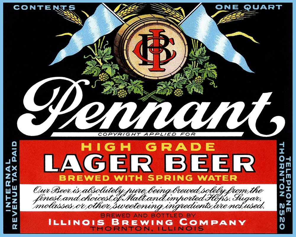 Pennant Lager Beer art print by Vintage Booze Labels for $57.95 CAD