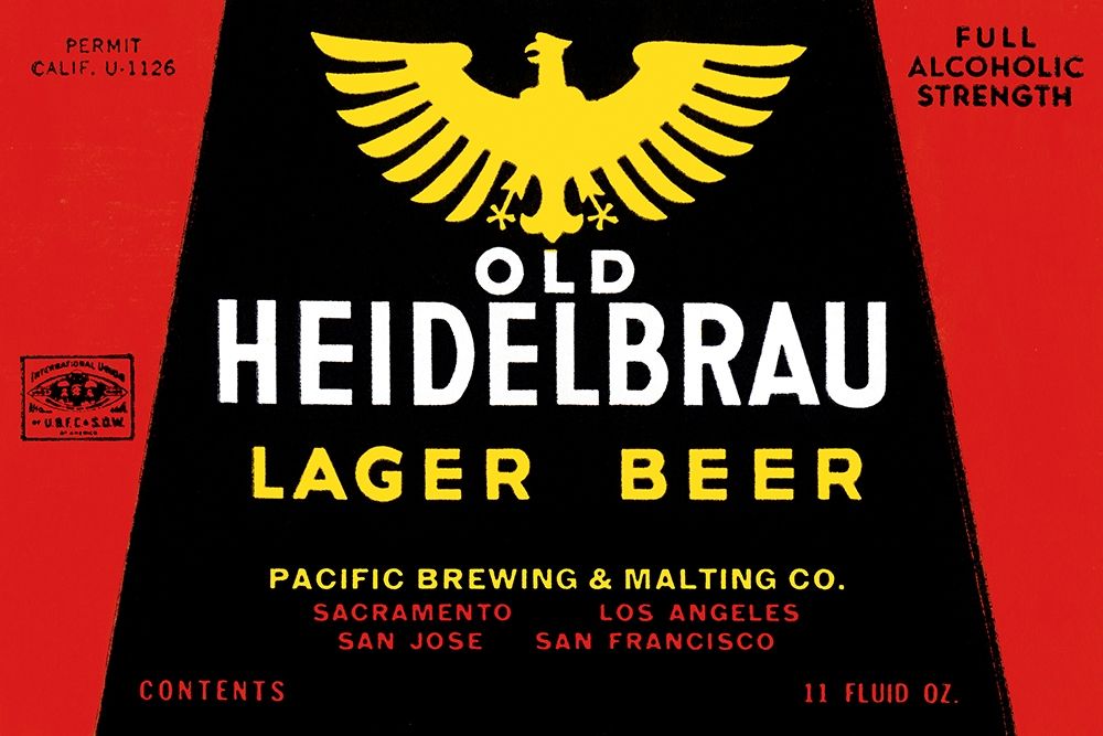 Old Heidelbrau Lager Beer art print by Vintage Booze Labels for $57.95 CAD
