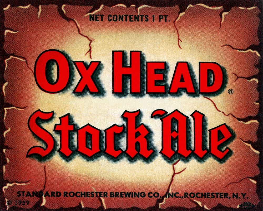 Ox Head Stock Ale art print by Vintage Booze Labels for $57.95 CAD