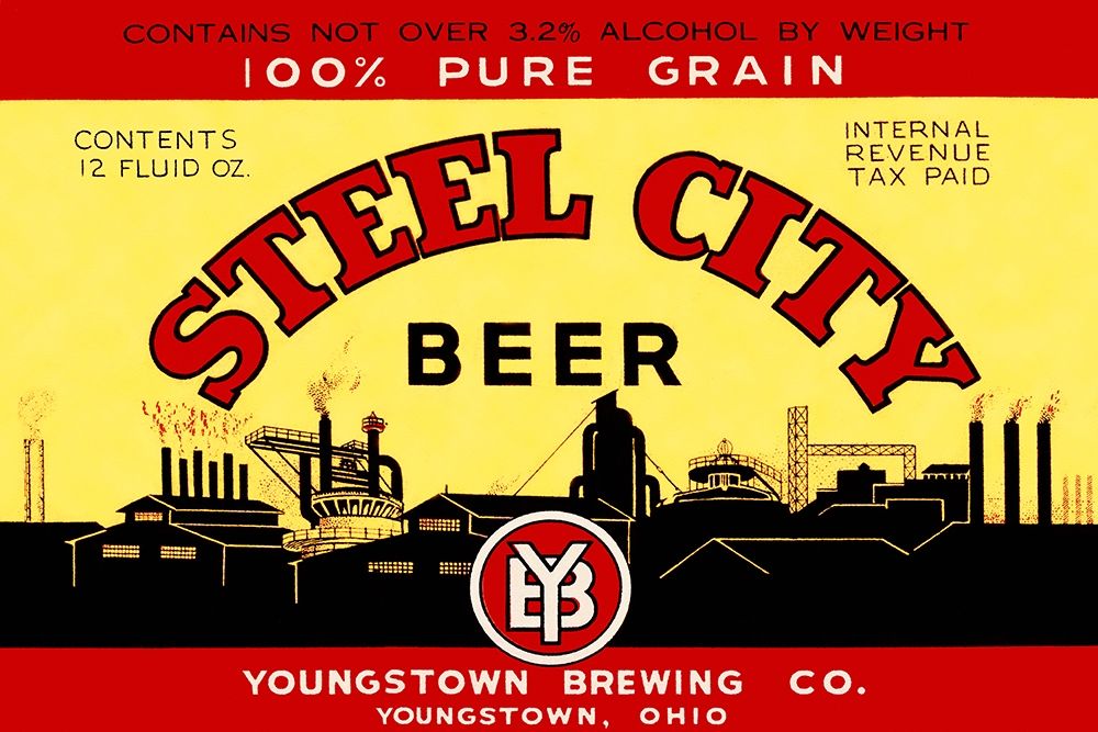 Steel City Beer art print by Vintage Booze Labels for $57.95 CAD