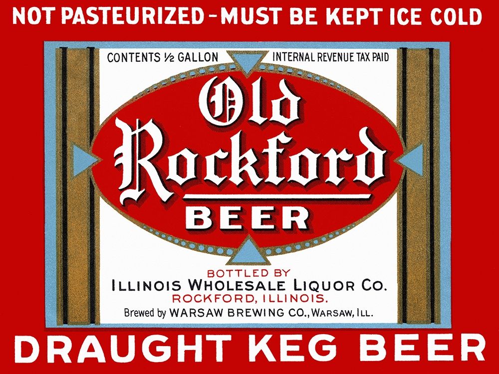 Old Rockford Beer art print by Vintage Booze Labels for $57.95 CAD