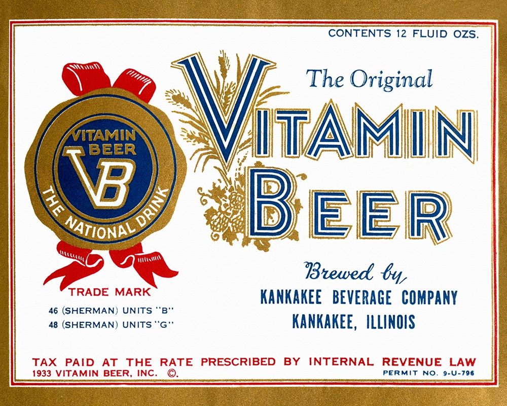 Vitamin Beer art print by Vintage Booze Labels for $57.95 CAD