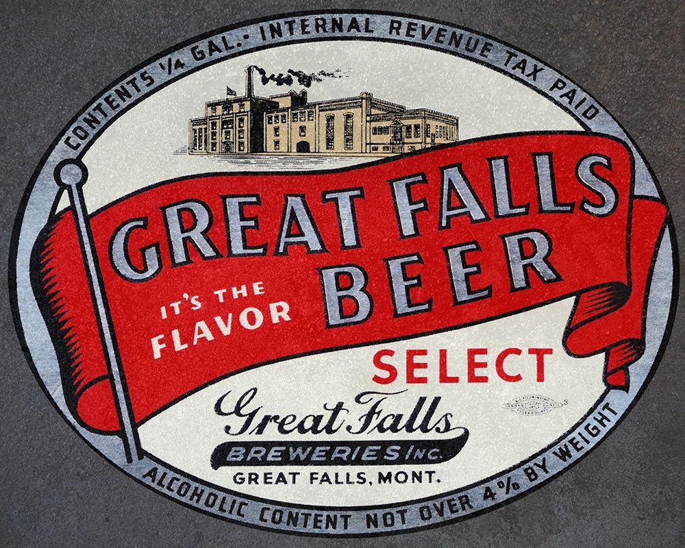 Great Falls Beer art print by Vintage Booze Labels for $57.95 CAD