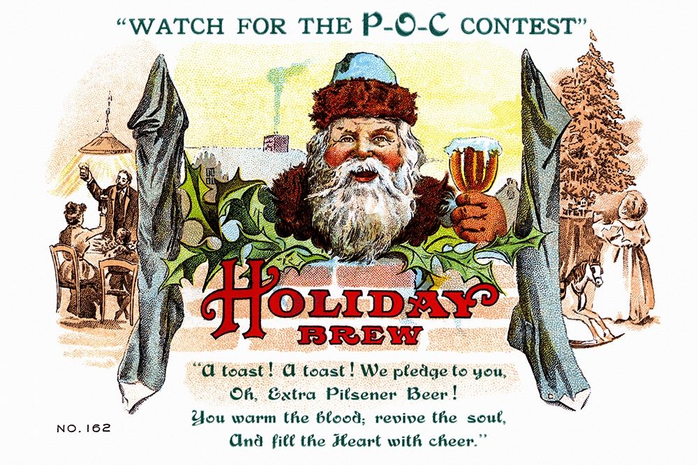 Holiday Brew art print by Vintage Booze Labels for $57.95 CAD