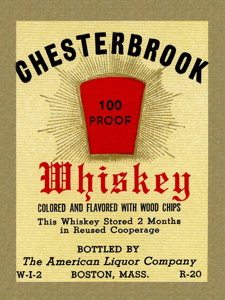 Chesterbrook Whiskey art print by Vintage Booze Labels for $57.95 CAD