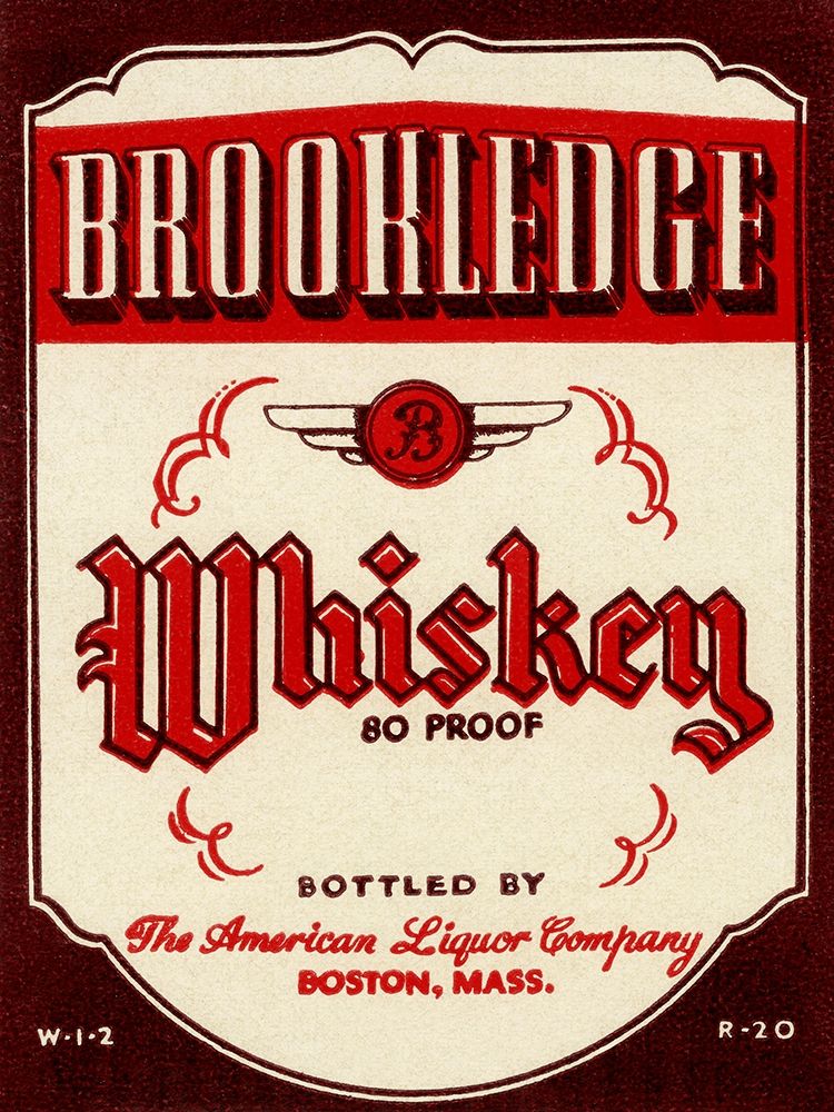 Brookledge Whiskey art print by Vintage Booze Labels for $57.95 CAD