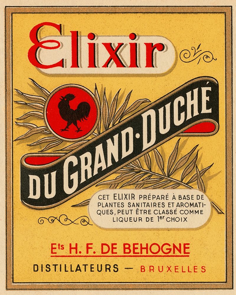 Elixir du Grand - Duche art print by Vintage Booze Labels for $57.95 CAD