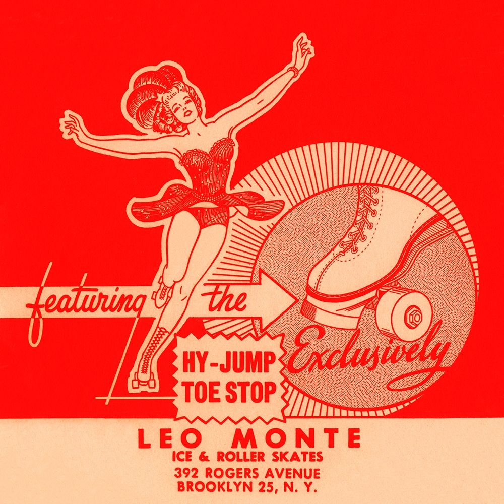 Leo Monte Ice and Roller Skates art print by Retrorollers for $57.95 CAD