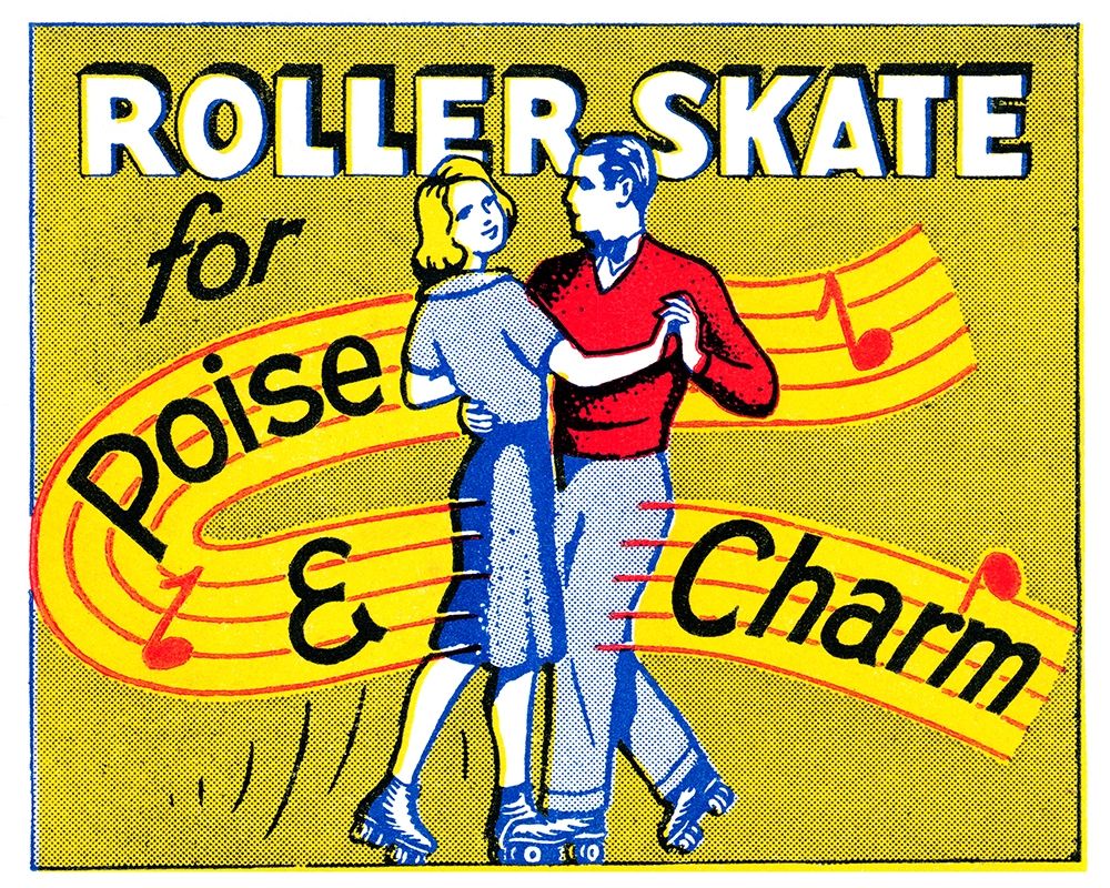Roller Skate for Poise and Charm art print by Retrorollers for $57.95 CAD