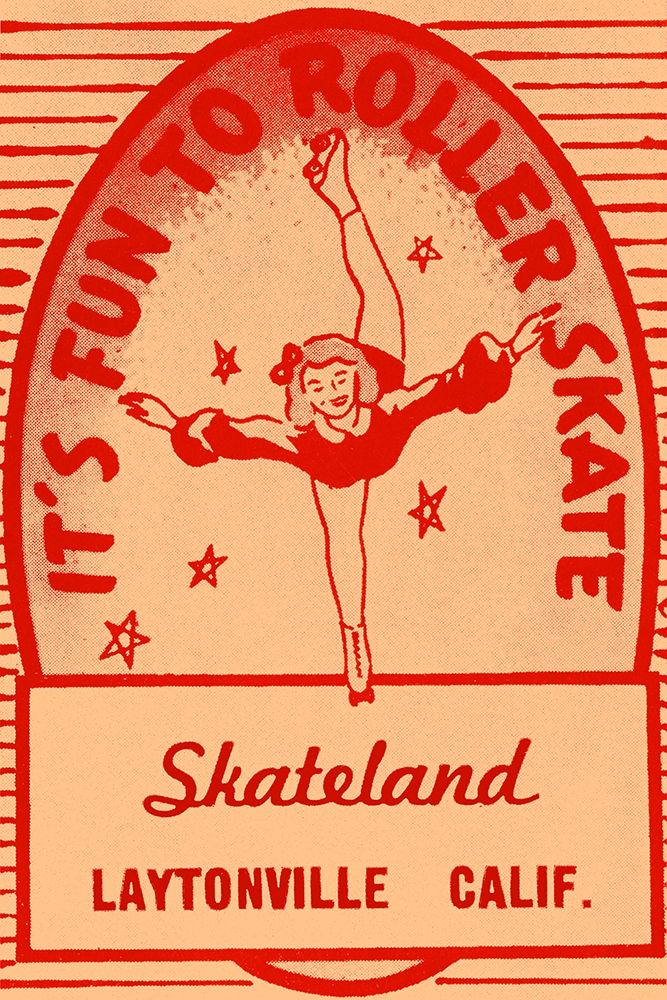 Its Fun To Roller Skate art print by Retrorollers for $57.95 CAD