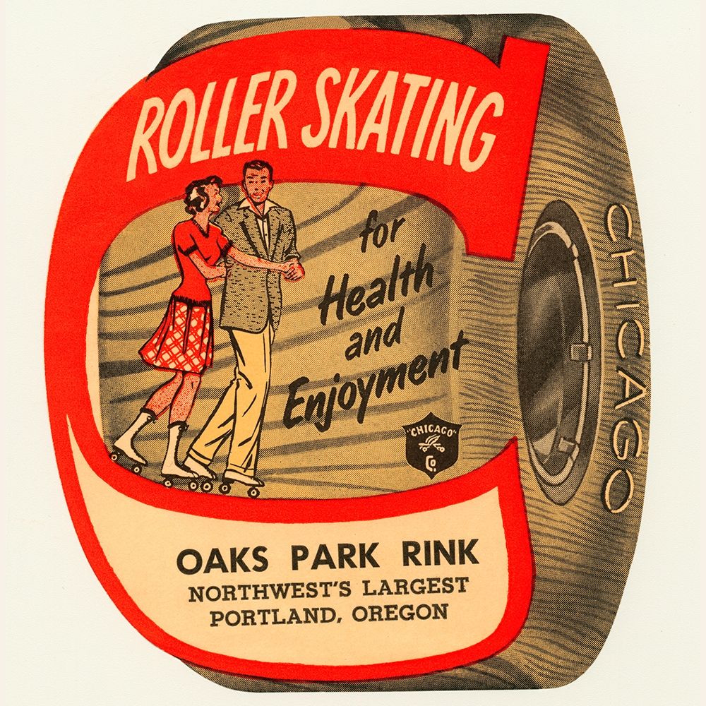 Roller Skating for Health and Enjoyment art print by Retrorollers for $57.95 CAD