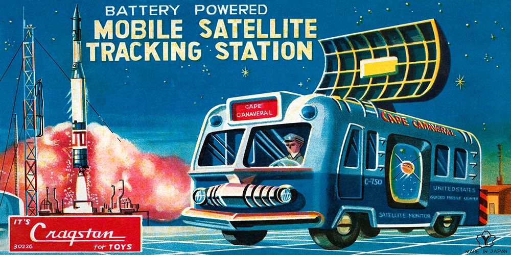 Mobile Satellite Tracking Station art print by Retrotrans for $57.95 CAD