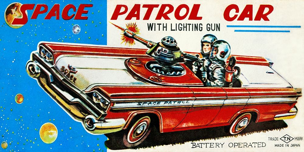 Space Patrol Car art print by Retrotrans for $57.95 CAD