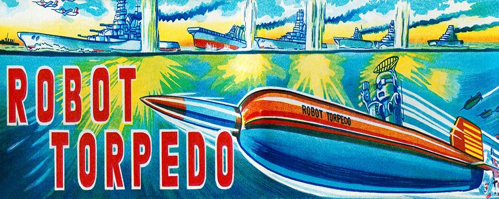 Robot Torpedo art print by Retrotrans for $57.95 CAD