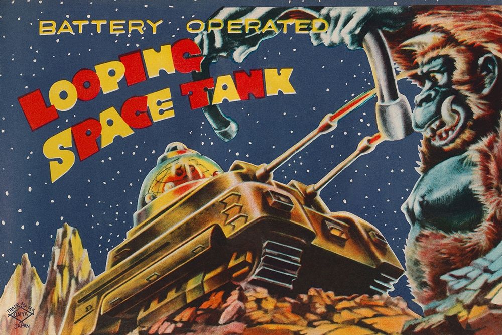 Looping Space Tank art print by Retrotrans for $57.95 CAD